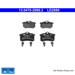 ATE plaquettes de frein en céramique d’origine (13047028862) pour Audi, Seat, Skoda, Volkswagen (VW)