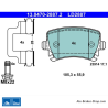 ATE originele keramische remblokken (13047028872) voor Audi, Seat, Skoda, Volkswagen (VW)