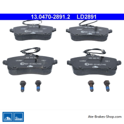 ATE original ceramic brake pads (13047028912) for Peugeot