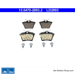ATE pastillas de freno cerámicas originales (13047028932) para Citroën, Peugeot