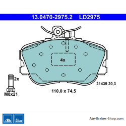 ATE pastillas de freno cerámicas originales (13047029752) para Mercedes-Benz