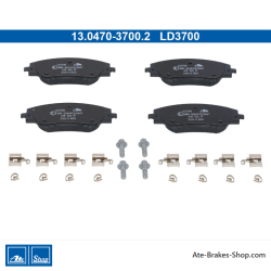 ATE pastillas de freno cerámicas originales (13047037002) para Citroën, Opel y Peugeot