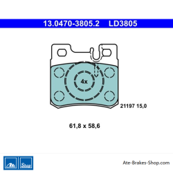 ATE originele keramische remblokken (13047038052) voor Mercedes-Benz
