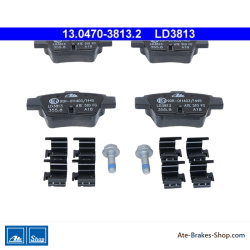ATE originalen keramischen Bremsbelägen (13047038132) für Citroën, Peugeot