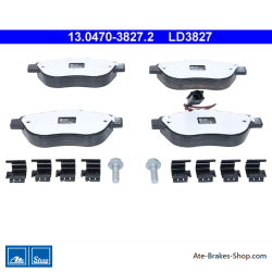 ATE pastillas de freno cerámicas originales (13047038272) para Abarth, Fiat, Lancia y Opel