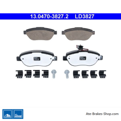 ATE originele keramische remblokken (13047038272) voor Abarth, Fiat, Lancia, Opel