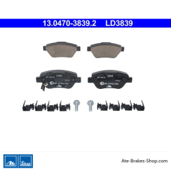 ATE pastillas de freno cerámicas originales (13047038392) para Opel