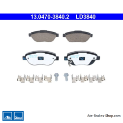 ATE plaquettes de frein en céramique d’origine (13047038402) pour Fiat, Opel