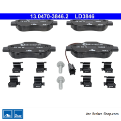ATE originele keramische remblokken (13047038462) voor Fiat, Ford