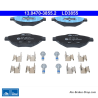 ATE original ceramic brake pads (13047038552) for Citroën, Opel, Peugeot