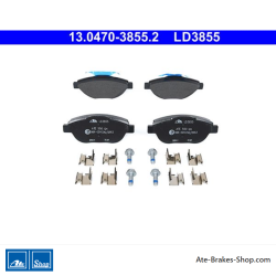 ATE plaquettes de frein en céramique d’origine (13047038552) pour Citroën, Opel, Peugeot