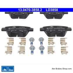 ATE plaquettes de frein en céramique d’origine (13047038582) pour Audi, Seat, Skoda, Volkswagen (VW)