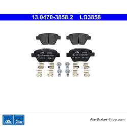 ATE plaquettes de frein en céramique d’origine (13047038582) pour Audi, Seat, Skoda, Volkswagen (VW)