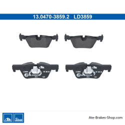 ATE originale Keramikbremsbeläge (13047038592) für BMW