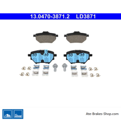 ATE originele keramische remblokken (13047038712) voor Citroën, Opel, Peugeot, Toyota, Vauxhall