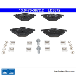 ATE originele keramische remblokken (13047038722) voor Citroën, Opel, Peugeot, Vauxhall