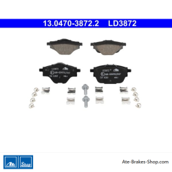 ATE pastillas de freno cerámicas originales (13047038722) para Citroën, Opel, Peugeot, Vauxhall