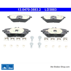 ATE pastillas de freno cerámicas originales (13047038832) para Mercedes-Benz