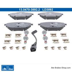 ATE originele keramische remblokken (13047038922) voor Volkswagen (VW)
