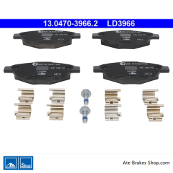 ATE plaquettes de frein en céramique d’origine (13047039662) pour Citroën, Peugeot
