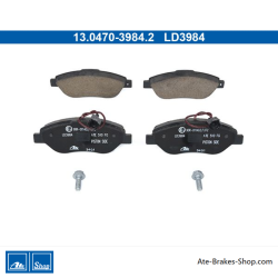 ATE originele keramische remblokken (13047039842) voor Alfa Romeo, Fiat, Lancia