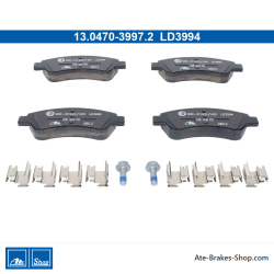 ATE plaquettes de frein en céramique d’origine (13047039942) pour Citroën, Opel, Peugeot
