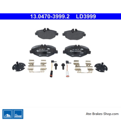 ATE plaquettes de frein en céramique d’origine (13047039992) pour Mercedes-Benz