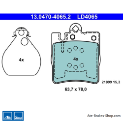 ATE originalen keramischen Bremsbelägen (13047040652) für Mercedes-Benz