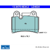 ATE pastillas de freno cerámicas originales (13047048342) para Volkswagen (VW)