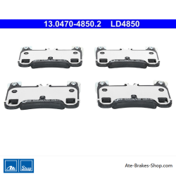 ATE pastillas de freno cerámicas originales (13047048502) para Audi, Porsche y Volkswagen (VW)