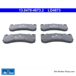ATE original ceramic brake pads (13047048732) for Audi