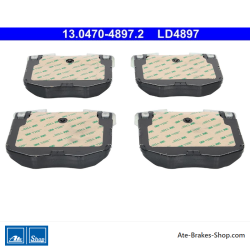 ATE pastillas de freno cerámicas originales (13047048972) para BMW y Toyota