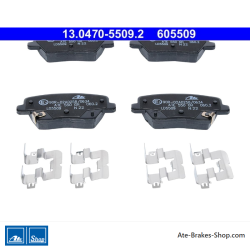 ATE original ceramic brake pads (13047055092) for Hyundai, Kia