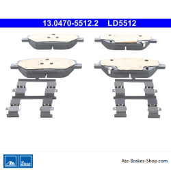 ATE originale keramische Bremsbeläge (13047055122) für Opel