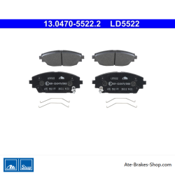 ATE originale Keramikbremsbeläge (13047055222) für Mazda