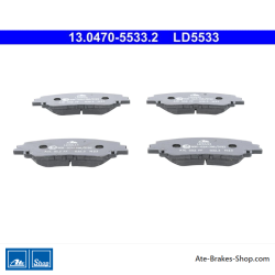 ATE pastillas de freno cerámicas originales (13047055332) para Lexus, Toyota