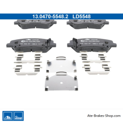 ATE pastillas de freno cerámicas originales (13047055482) para Hyundai y Kia