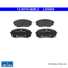 ATE pastillas de freno cerámicas originales (13047056002) para Hyundai y Kia