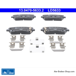 ATE original ceramic brake pads (13047056332) for Hyundai, Kia