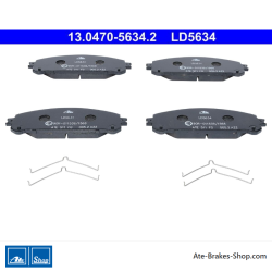 ATE originale Keramikbremsbeläge (13047056342) für Lexus, Subaru, Toyota