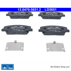 ATE original ceramic brake pads (13047056512) for Hyundai, Kia