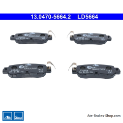 ATE pastillas de freno cerámicas originales (13047056642) para Mazda