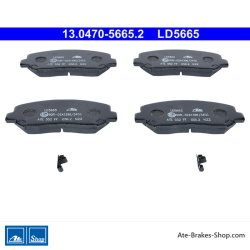 ATE original ceramic brake pads (13047056652) for Mazda