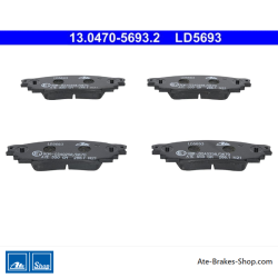 ATE plaquettes de frein en céramique d’origine (13047056932) pour Lexus, Toyota