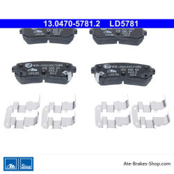 ATE original ceramic brake pads (13047057812) for Hyundai, Kia