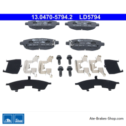 ATE plaquettes de frein en céramique d’origine (13047057942) pour Daihatsu, Mazda, Subaru, Suzuki