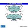 ATE pastillas de freno cerámicas originales (13047071002) para Seat, Skoda, Volkswagen (VW)