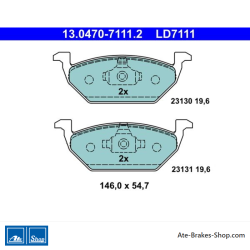 ATE originalen keramischen Bremsbelägen (13047071112) für Audi, Seat, Skoda, Volkswagen (VW)