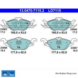 ATE plaquettes de frein en céramique d’origine (13047071152) pour Opel