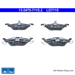 ATE plaquettes de frein en céramique d’origine (13047071152) pour Opel
